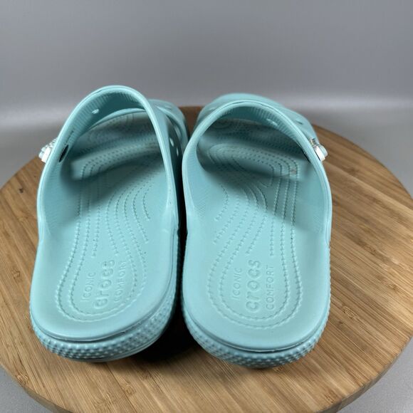 Crocs Classic Blue Slide Mens 7 Womens 9 Sandals Slip On Comfort - Picture 4 of 6